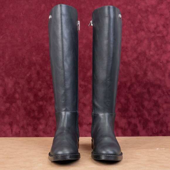 Aerosoles Women Trapani Black Fabric Comfortable Zip Riding Knee Boots sz 7 - Picture 4 of 10